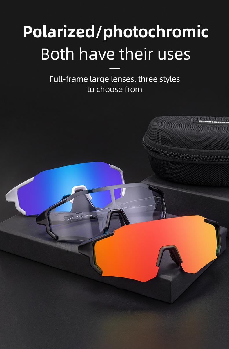 ROCKBROS Polarized Sunglasses for Men Women UV400 Protection Cycling Bike Glasses Lightweight Frame Driving Sunglasses