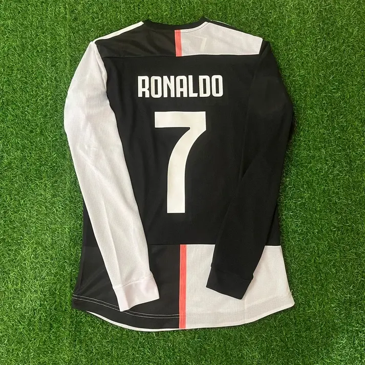 C.R #7 2019–2020 Retro Football Jersey – Long Sleeve, Full Logo, Ship 7–15 Days