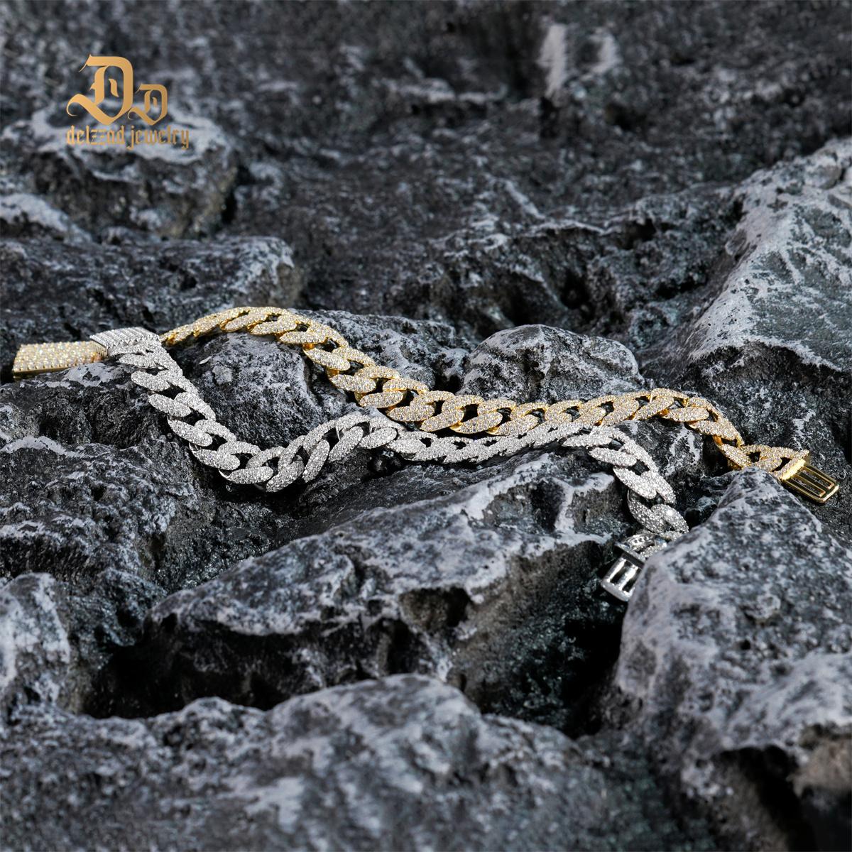 Delzzad (MSG.01) 14K Gold-Plated Hip Hop Bling Cuban Bracelet Necklace Chain VVS Synthetic Moissanite S925 Unisex Sparkle Cuban Chain Perfect for Any Occasion & Everyday Wear Birthday Anniversary Christmas Gifts Delzzad (MSG.01) 14K Gold-Plated Hip Hop Bling Cuban Bracelet Necklace Chain VVS Synthetic Moissanite S925 Unisex Sparkle Cuban Chain Perfect for Any Occasion & Everyday Wear Birthday Anniversary Christmas Gifts