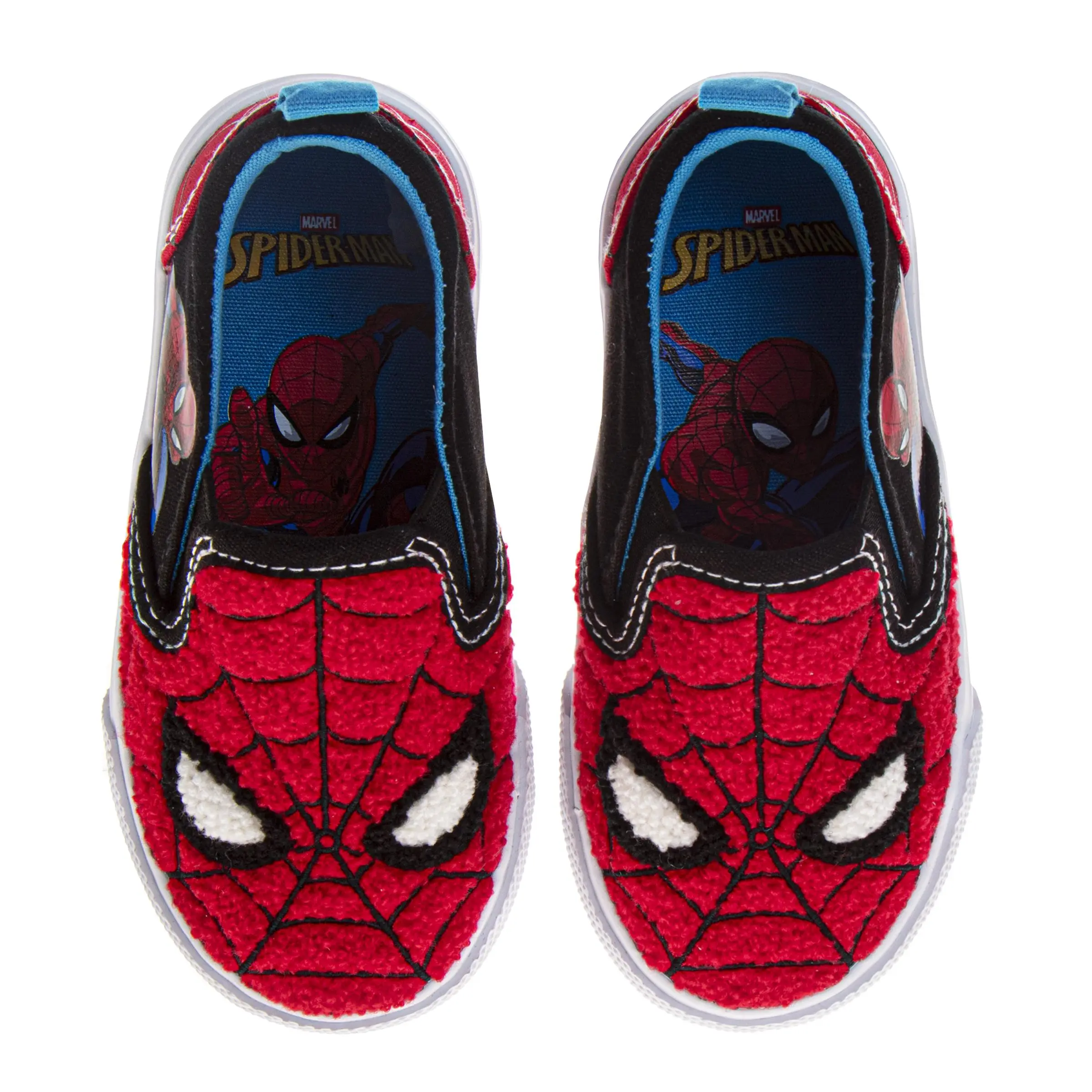 Spider-Man Boys' Slip-On Canvas Trainers, Size 2, for 10-11 Years Old Big Kids