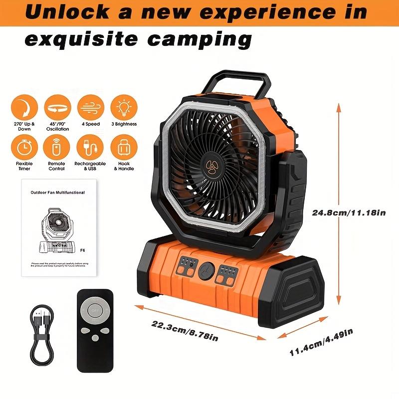 20000mAh Battery-Powered Camping Fan Desk Fan, Portable Outdoor Tent Fans With Hanging Hook 4 Speeds Wind , LED Lantern-360° Fan,Rechargeable&Night Light,For Power Outage, Picnic, Barbecue, Fishing, Travel, Jobsite, Home 20000mAh Battery-Powered Camping Fan Desk Fan, Portable Outdoor Tent Fans With Hanging Hook 4 Speeds Wind , LED Lantern-360° Fan,Rechargeable&Night Light,For Power Outage, Picnic, Barbecue, Fishing, Travel, Jobsite, Home