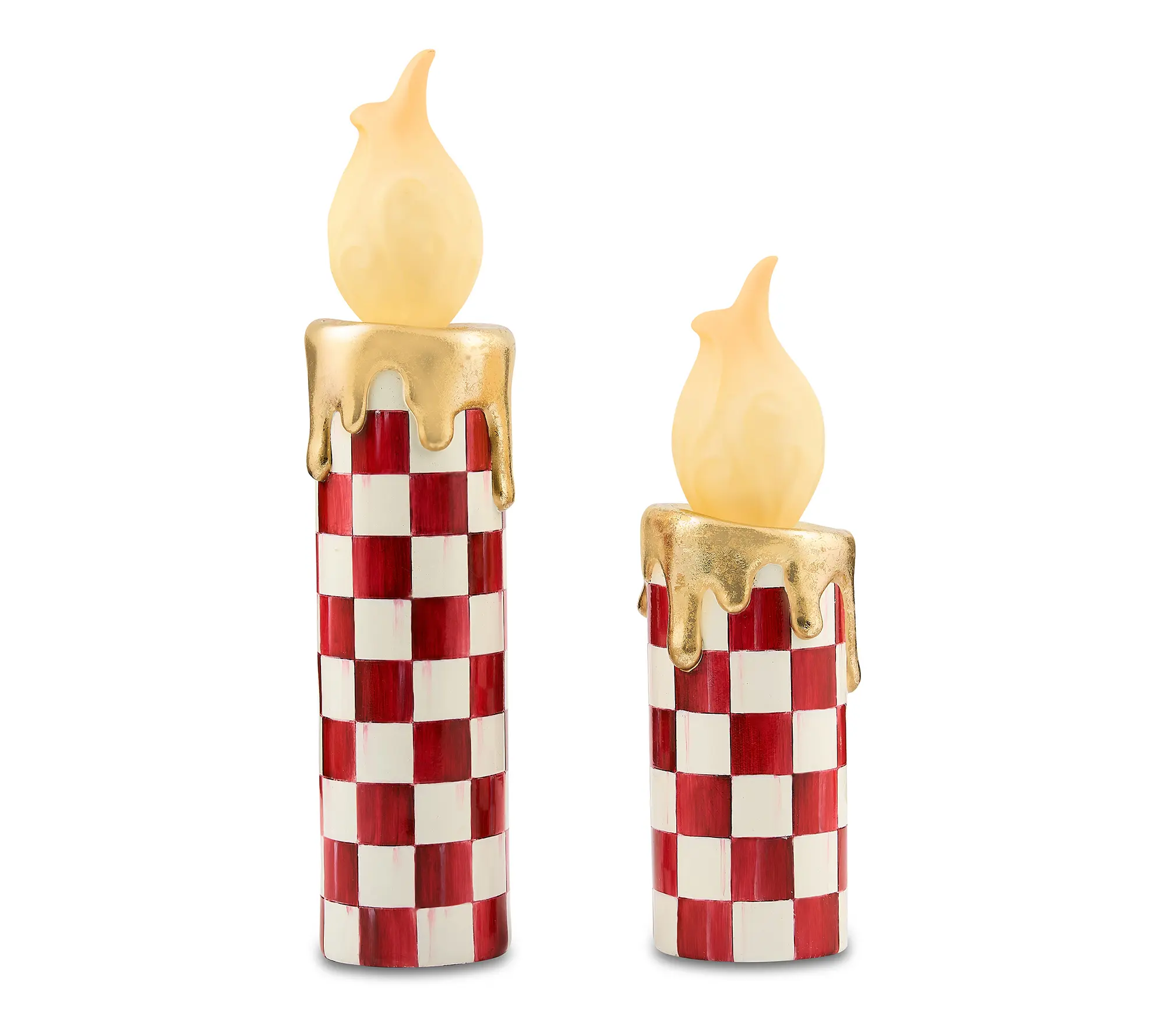 MacKenzie- Childs Set of 2 Illuminated Candles