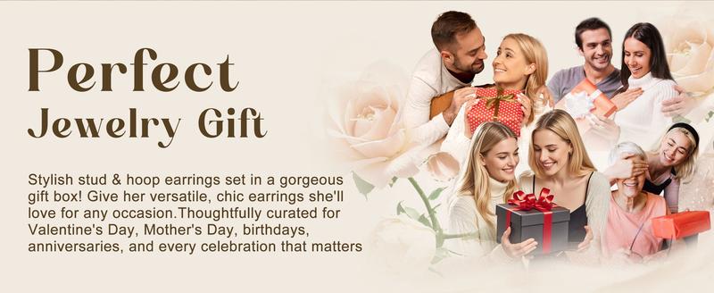 ORAZIO Hypoallergenic 14K Gold Plated Surgical Steel Gold Hoop Earrings with CZ Pearl Opal Dangle Huggie Set for Cartilage Stacks 20G Piercing