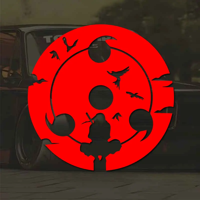 Anime Uchiha Itachi Decal, Sharingan Pattern Waterproof Sticker, Creative Fashion Accessories for Car Truck Auto Styling