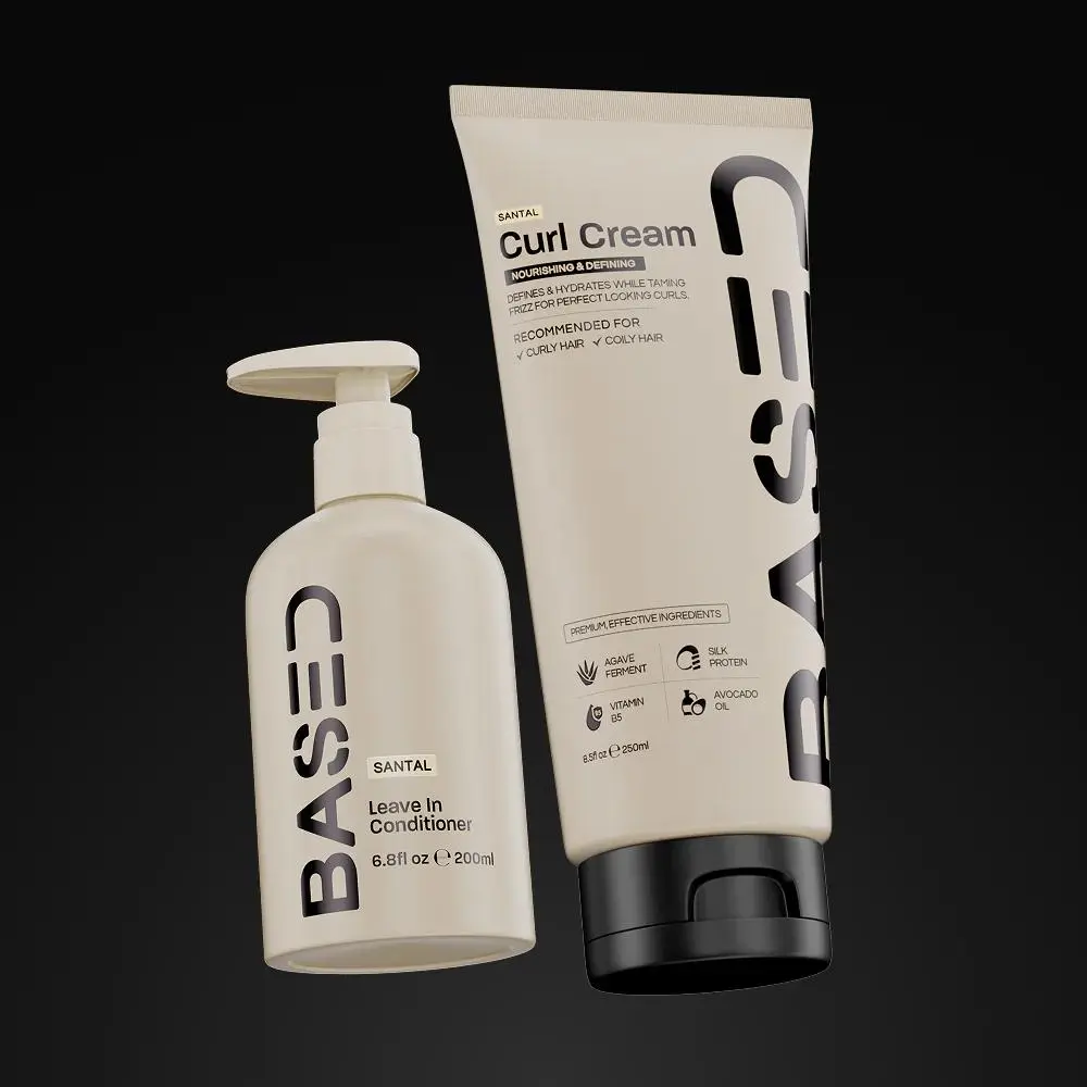 BASED New Curly Duo: Premium Non-Toxic Curl Cream & Leave-In ...