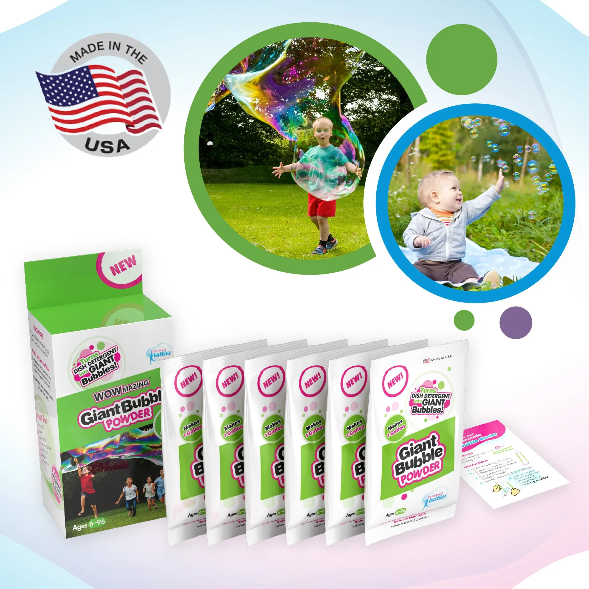 WOWmazing Bubble POWDER (6 packets)