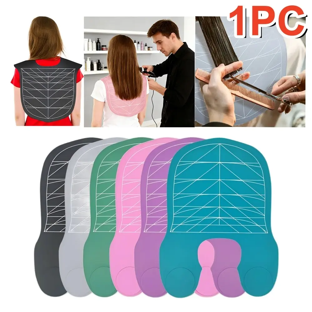 1pc Stripe Silicone Hair Cutting Shawl, Barber Supplies, Salon Supplies, Suitable for Home and Barbershop Hair Cutting, Dyeing & Styling Foldable Waterproof Hair Cutting Non Stick To Hair Stylist Easy To Clean Hair Cutting Accessories