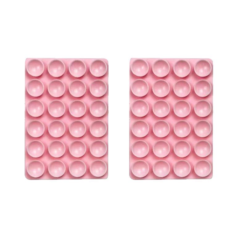 2 Pack Silicone Suction Phone Case Mount, Silicon Adhesive Smartphones Stand Sticky, Non Slip Suction Cup, Hands-Free Phone Accessories Holder for Selfies and Videos