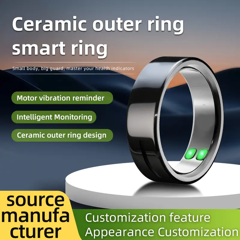 Ceramic Outer Ring Smart Ring for Health Monitoring – Intelligent Heart  Rate & Sleep Tracker with Motor Vibration Reminder, Waterproof Fitness  Tracker Ring for Men Women, Customizable Appearance Health Wearable Device -