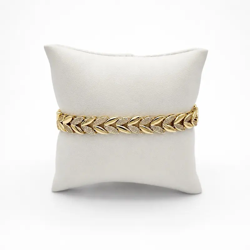 B1 Leaf Bracelet - Gold Plated 14k