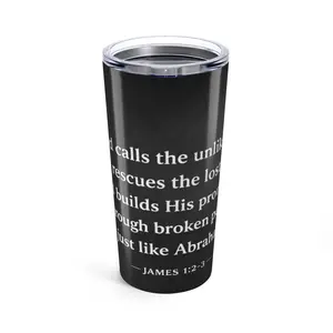James 1:2-3 Scripture Quote Tumbler 20oz | Christian Faith Quote