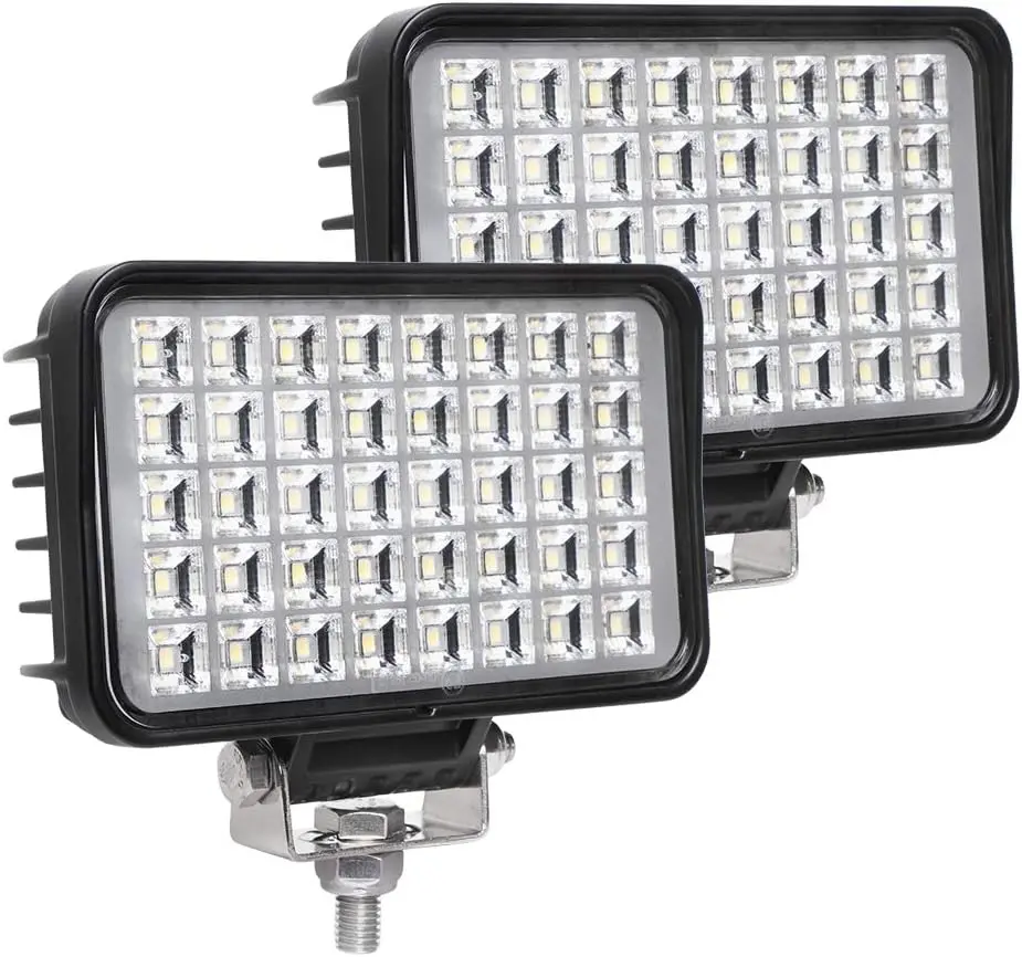 6 Inch Led Work Light for Truck Tractor, 80W 6800Lumens Flood Light Off Road Light for Tractor SUV ATV, 12/24V