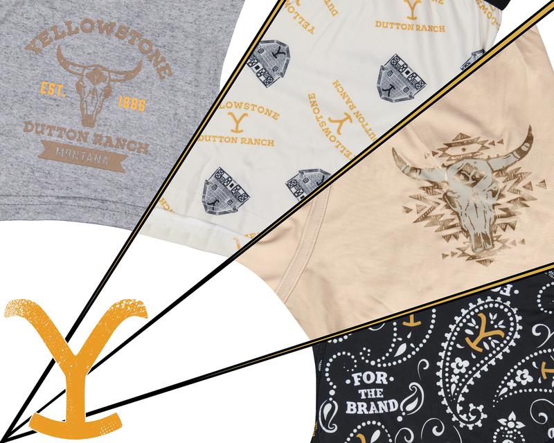 Yellowstone Men's Boxer Brief Shorts 4 Pair Pack Dutton Ranch Montana