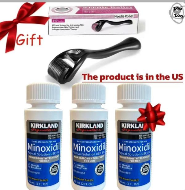 KIRKLAND Minoxidil Liquid Extra StrengthHair Regrowth Treatment for Men, 5%Topical Solution