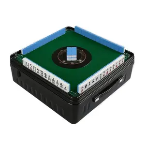Exquimac Portable Automatic Mahjong Table – Includes 144 Magnetic Mahjong Tiles & 4 Tile Racks, Convenient Mahjong Table Automatic for Home & Travel