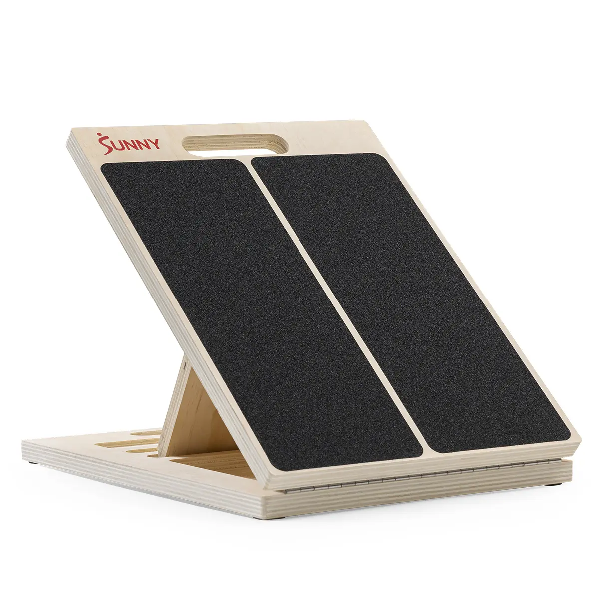 SUNNY 12"x16" Wooden Slant Board for Calf Stretching 450 LB Adjustable Angles Portable Stretcher Stretch Wedge for Legs Knees Heel Ankle Strength Training Non Slip Recovery Fitness Gym Home Workout Warm Up Balance Exercise Walk Run Jog Athlete Lightweight