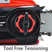 PowerSmart Cordless Chainsaw, 20V 12-Inch Electric Chainsaw with Auto Chain Tension & Lubrication, Battery Powered Chain Saw For Wood Cutting & Trimming (4Ah Battery And Fast Charger Included)(PS76122A)