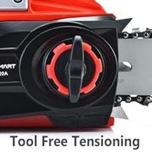 PowerSmart Cordless Chainsaw, 20V 12-Inch Electric Chainsaw with Auto Chain Tension & Lubrication, Battery Powered Chain Saw For Wood Cutting & Trimming (4Ah Battery And Fast Charger Included)(PS76122A)