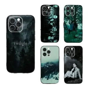 T-Twilight Series Phone Case For iPhone 17 Air 16 15 14 13 12 Pro Max Plus,Soft Silicone Black Case