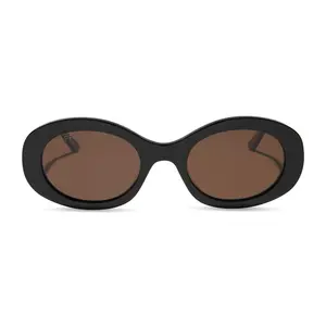 LAINEY - BLACK + BROWN + POLARIZED SUNGLASSES