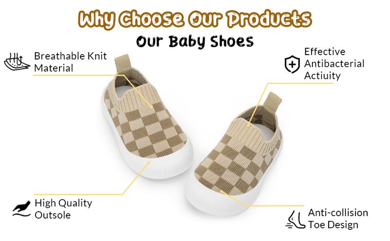 Toddler Sneakers Baby Shoes Boy Girl Walking Shoes Infant Loafers Lightweight Cozy Baby Slippers for 6 9 12 18 24 36 months Footwear for Little Kids Prewalker Outdoor Indoor Adorable Shoes for 0 1 2 3 yrs old