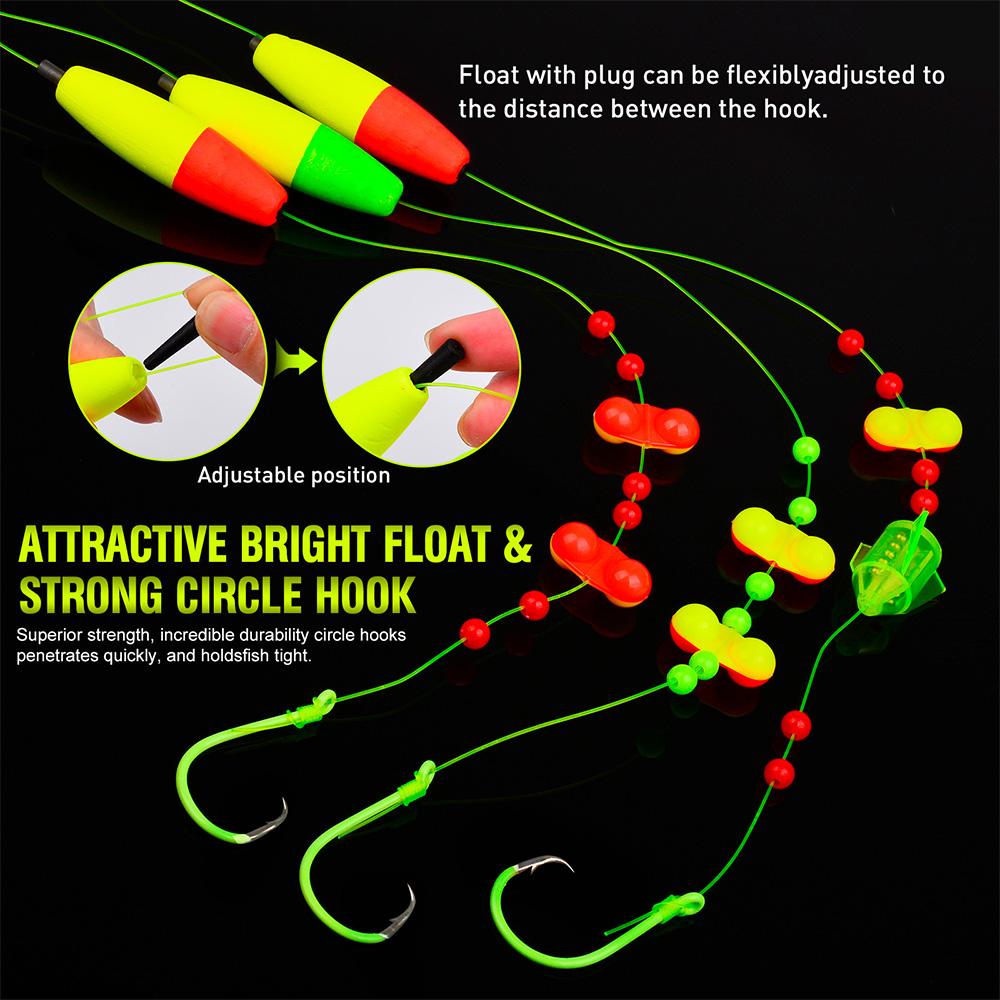 [FreeShip] 5-Pcs Trolling Rigs, Rattletail Catfish Rigs for Drift & Shore Fishing, Various Rigs 5-Pack, High Sensitivity, Anti-Tangle Design, Durable Hooks, Must-Have for Catfish Anglers, Easy to Use for Beginners & Pros, Fishing Gear