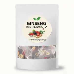 Kidney Tea Formula Ginseng five Treasures Tea Organic Kidney Cleanse Tea Traditional Healthy Kidney Cleansing Tea for Men & Women