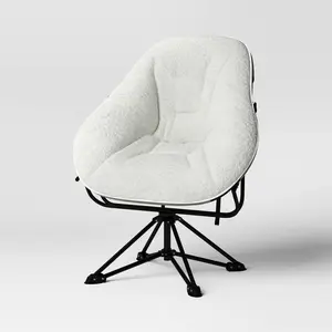Padded Hex Swivel Chair Cream - Room Essentials Padded Hex Swivel Chair Cream - Room Essentials