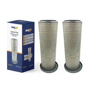 TORQUE PA2680 Engine Air Filter Compatible with Select Peterbilt and Mack Trucks Semi Trucks Accessories Parts Replaces AF1969 LAF695 46882 25042054 TR507 2 PCS