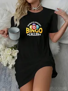 World's Coolest Bingo Caller Lucky Bingo Player Casual Dress