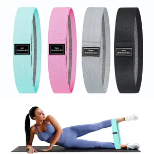 Fabric Resistance Bands for Working Out, Exercise Bands Resistance Bands Set With 4 Resistance Levels, Multi-Colored Workout Bands for Indoor & Outdoor Fitness, Leg Strength Training, Yoga