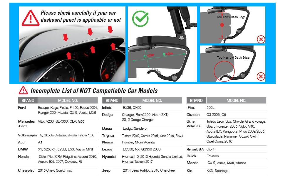 360 Degree Rotation Dashboard Car Phone Holder - Multifunctional One Hand Operation Clip Design Phone Mount Suitable 4-6.5 inch phones - Car accessories 360 Degree Rotation Dashboard Car Phone Holder - Multifunctional One Hand Operation Clip Design Phone Mount Suitable 4-6.5 inch phones - Car accessories