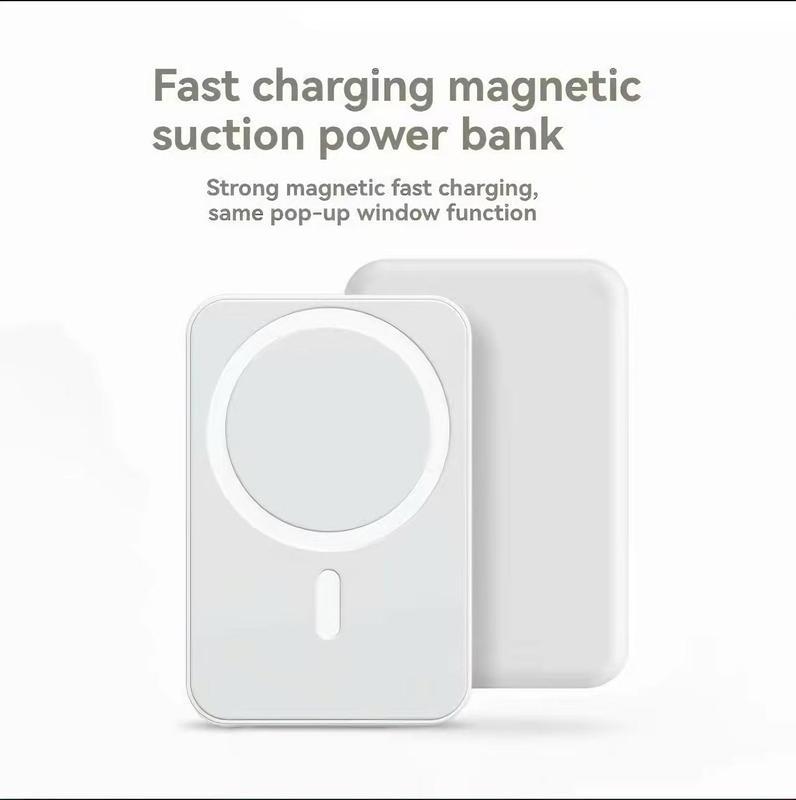 2026Upgraded 6-in-1 Magnetic Charging & Audio Kit– 10,000 mAh Mag Power Bank + Wireless Charger & Type-C & Lightning Cables, Enhanced Magnetic Ring, All-in-One Travel Set for Android & iOS Devices,Essential school set-Back to school season,valentine gifts