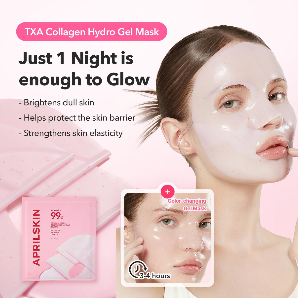 [APRILSKIN official] Clear & Glow on a Budget TXA 99 SET | Deep Cleaner, Milky Toner, Microneedling Serum, Overnight Wrapping Mask, Collagen Hydro Gel Mask, Calendula Peel Off Mask | Pore, Brightening Care for Korean Glass Glow Skin