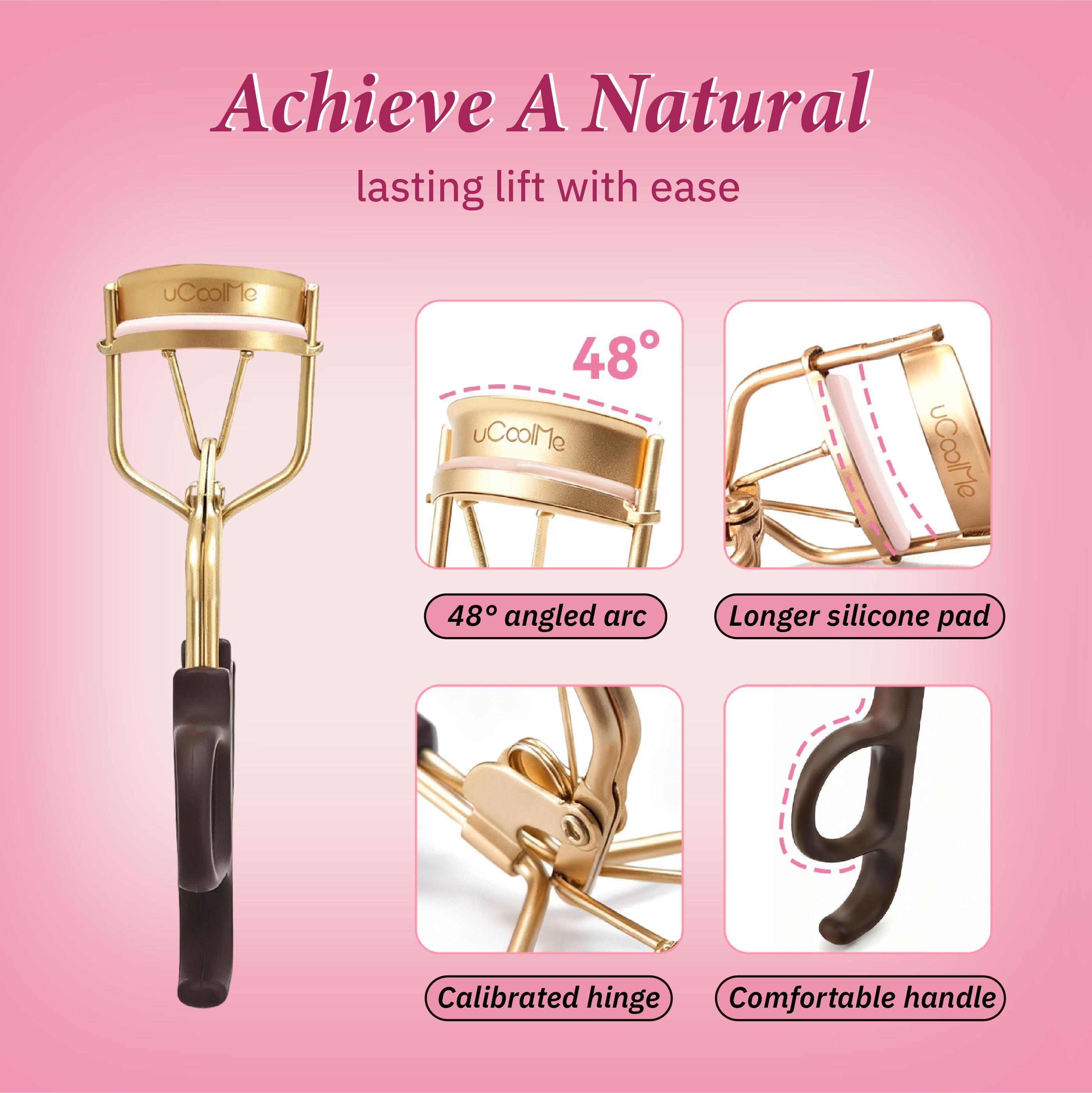 uCoolMe SilkAura Lash Curler Pro with Comfort Pads & Extra Silicone Replacement Pads for Crimped & Curled Lashes Perfect Eye-Framing Fringe Curling Makeup Cosmetics TikTokShopHolidayHaul