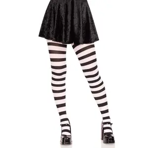 Leg Avenue Darby Striped Opaque Tights Whimsical and Alternative Fashion Hosiery