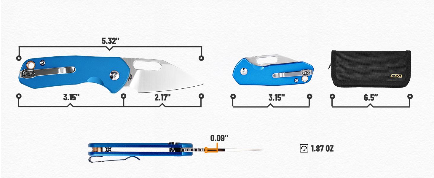 CJRB Mini Pyrite Pocket Knife,2.17" AR-RPM9 Steel Blade, Small EDC Knife,Utility Knife Keychain Knife for Everyday Carry, Survival Gear and Emergency Tool
