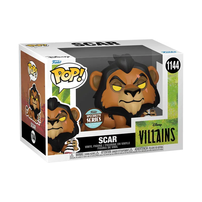 Funko Pop! The Lion King - Scar #1144 Exclusive (Sticker may vary) Collectible Pop Vinyl Figure