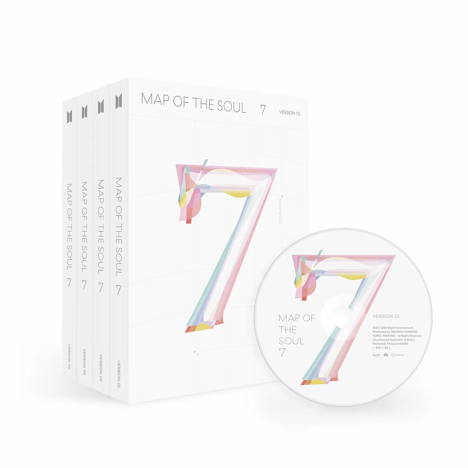 BTS Map of the Soul: 7 - Album with White Cover in Four Versions