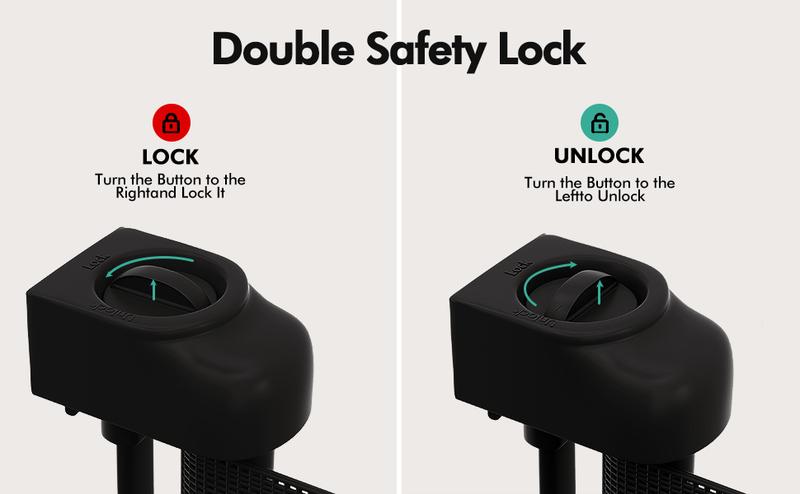 Dearlomum Retractable Baby Gate 33.1" Tall Extends up to 55"/71"/118"/168“/197” Wide Child Safety Gate for Doorways Stairs Hallways Indoor/Outdoor Grey Playpen Infant