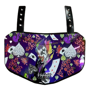 Why So Serious  - Chrome Football Back Plate - Lower Back Protection for Shoulder Pads - Back Bone Protector Shield Backplate for Youth & Adult