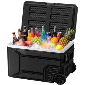 Electactic 64L Car Refrigerator, 12V/24V DC Portable Freezer Fridge for Truck RV Camping, 100-240V AC, -4°F to 68°F, 31.1" x 20.87" x 19.29", Single Zone, Compressor Cooler