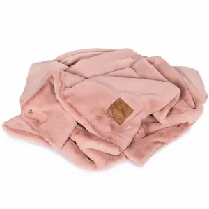The Pink Snuggle Blanket | 60"x80" Size | Up to 24lbs With Insert | Ultra Soft Faux Fur | Luxury Weighted Blanket | 9.5lbs Unweighted