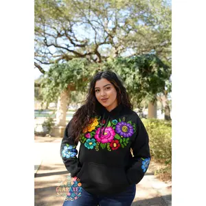 Pamela Hoodie - Women's Cotton Oversized Sweatshirt with Embroidery