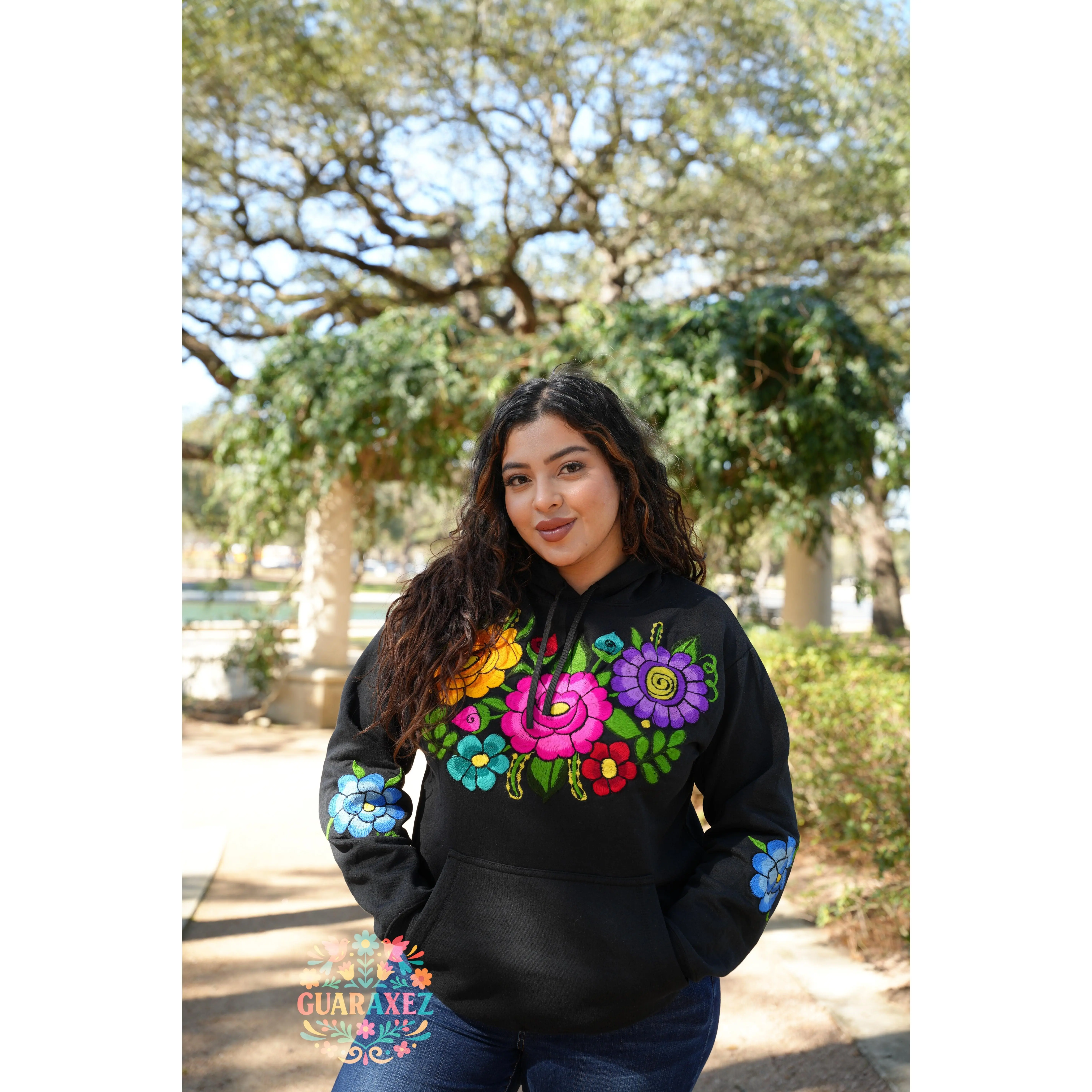 Pamela Hoodie - Women's Cotton Oversized Sweatshirt with Embroidery