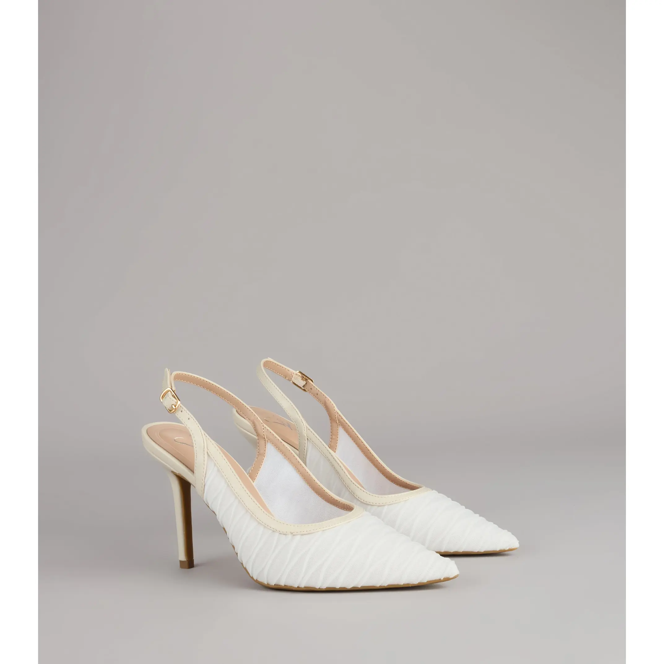 Sheer Chic Tulle Sling-Back Pumps Sheer Chic Tulle Sling-Back Pumps