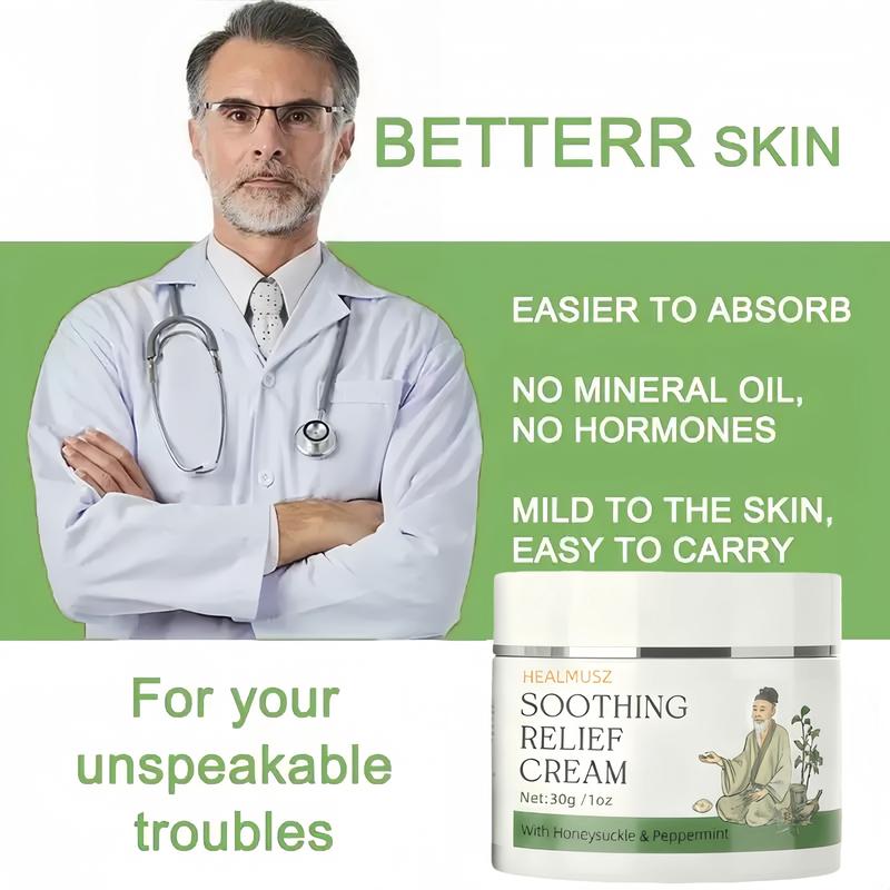 Herbal Sensitive Skincare Cream with Honeysuckle & Peppermint 30g Natural Soothing Ointment for Eczema Psoriasis & Itching Gentle for All Ages