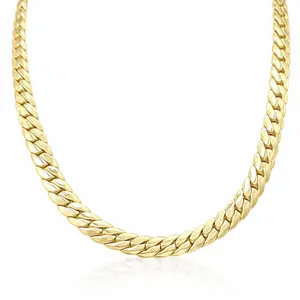 DIDIRAY Cuban Link Choker 14k Gold Unisex - Elegant Design with Unique Link Style