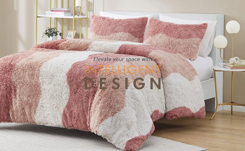 Bedding Set with Comforter and Standard Sham，Soft & Warm Plush Comforter Set