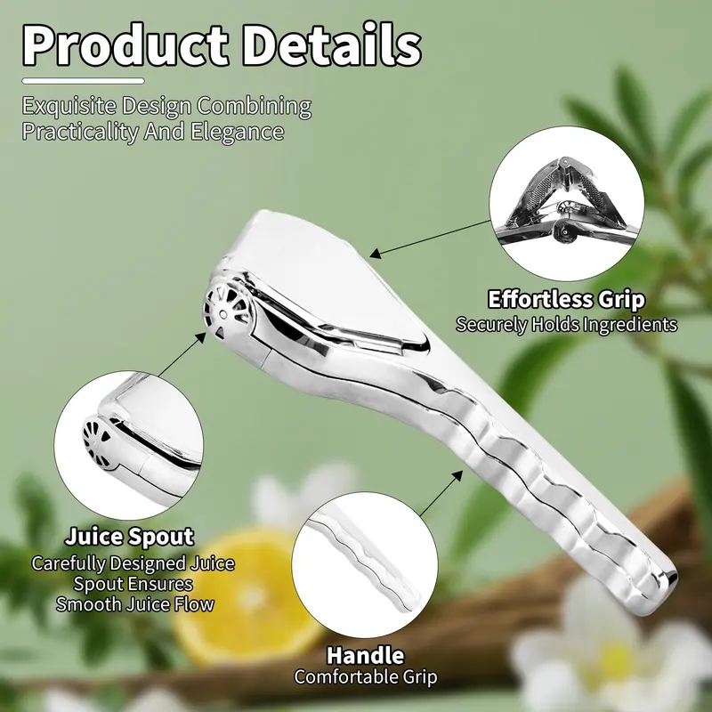 【AREL】Stainless Steel Citrus Juicer - Handheld Manual Juicer Squeezer with Handles